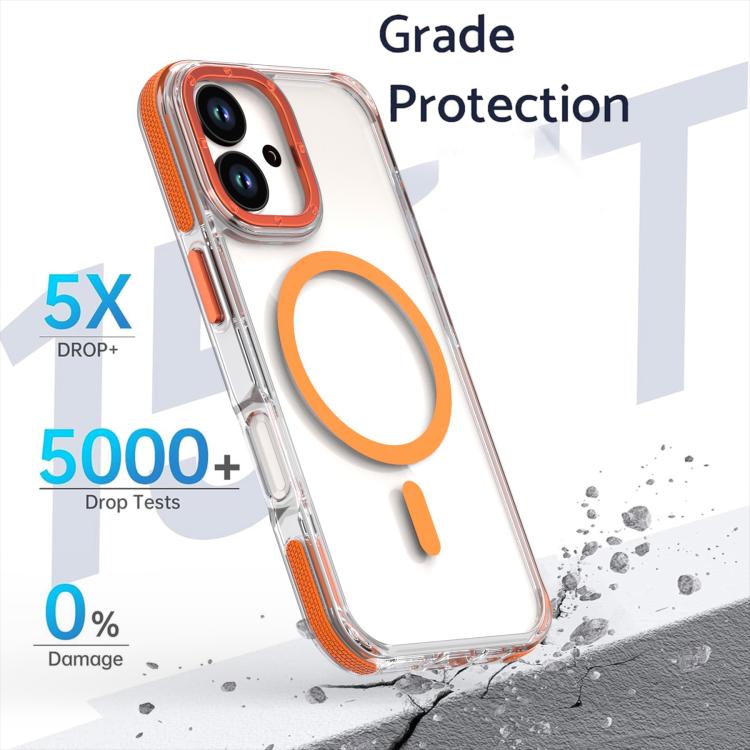 For iPhone 17 Dual-Color Clear Acrylic Hybrid TPU MagSafe Phone Case(Transparent) - iPhone 17 Cases by buy2fix | Online Shopping UK | buy2fix