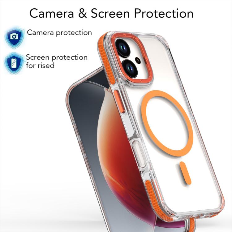 For iPhone 17 Dual-Color Clear Acrylic Hybrid TPU MagSafe Phone Case(Desert Gold) - iPhone 17 Cases by buy2fix | Online Shopping UK | buy2fix