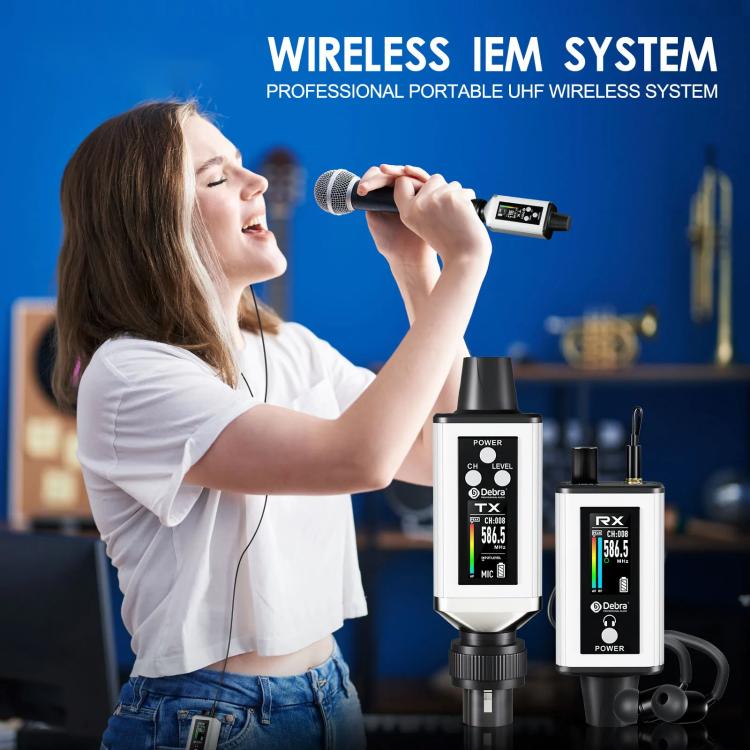 DEBRA EMX-1 XLR Adapter Portable Wireless Monitor System Transmitter & Receiver(White) - Microphone by DEBRA | Online Shopping UK | buy2fix