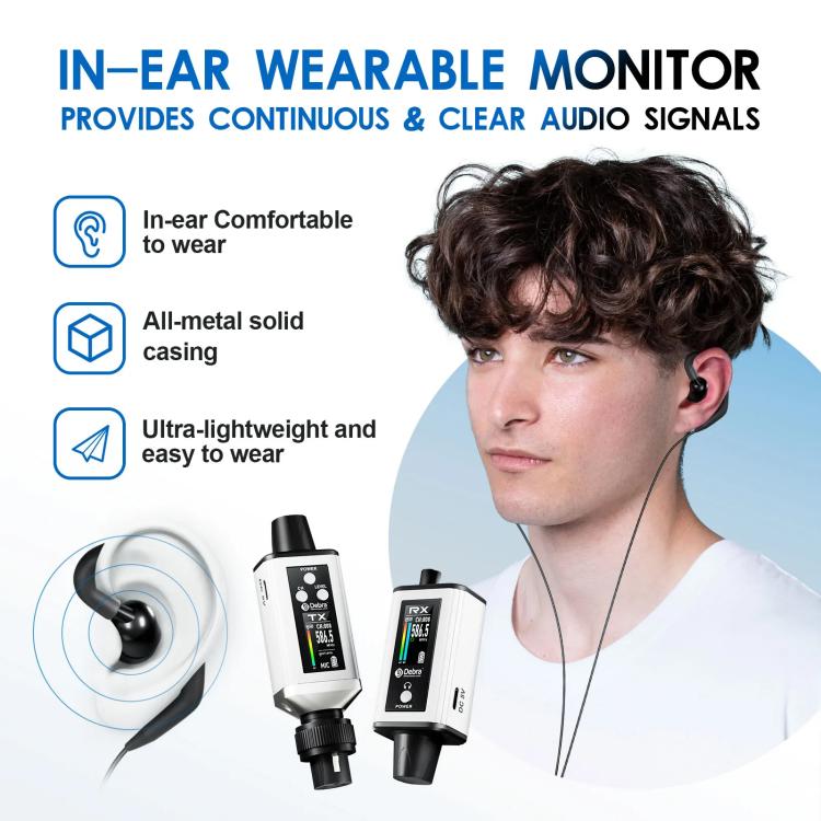 DEBRA EMX-1 XLR Adapter Portable Wireless Monitor System Transmitter & Receiver(White) - Microphone by DEBRA | Online Shopping UK | buy2fix