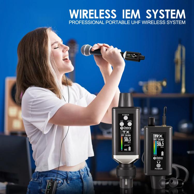 DEBRA EMX-1 Portable Wireless Monitor System Receiver + Earphones(Black) - Microphone by DEBRA | Online Shopping UK | buy2fix
