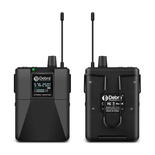 DEBRA ST-202 Professional Stage Wireless Audio Return Monitoring System with Two Receivers(AU Plug) - Microphone by DEBRA | Online Shopping UK | buy2fix
