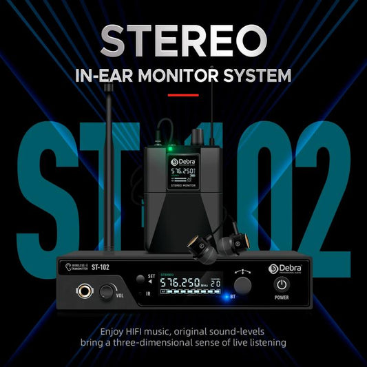 DEBRA ST-102 Wireless Audio Monitor System Receiver + Earphones - Microphone by DEBRA | Online Shopping UK | buy2fix