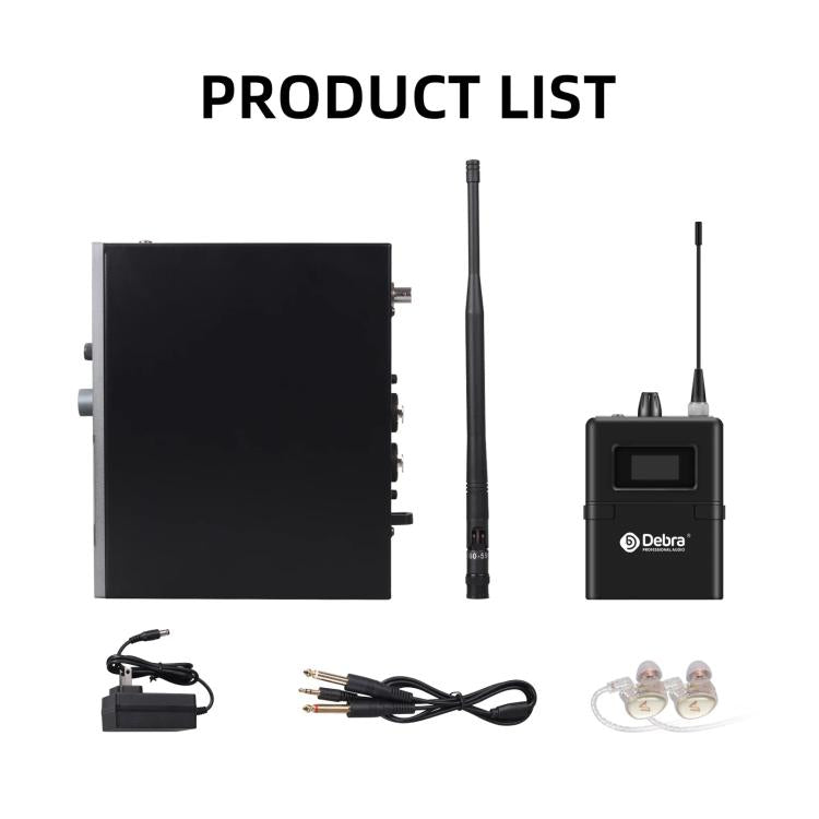 DEBRA SW-1 Professional Stage Wireless Stereo Monitor System with One Receivers(UK Plug) - Microphone by DEBRA | Online Shopping UK | buy2fix