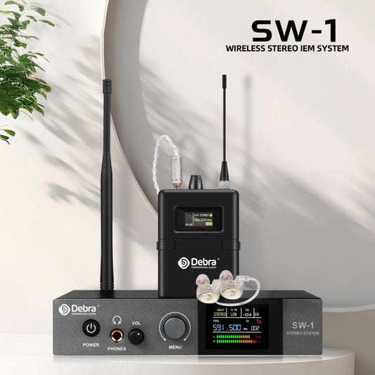 DEBRA SW-1 Professional Stage Wireless Stereo Monitor System with One Receivers(UK Plug) - Microphone by DEBRA | Online Shopping UK | buy2fix