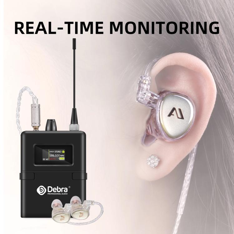DEBRA SW-1 Professional Stage Wireless Stereo Monitor System with One Receivers(AU Plug) - Microphone by DEBRA | Online Shopping UK | buy2fix