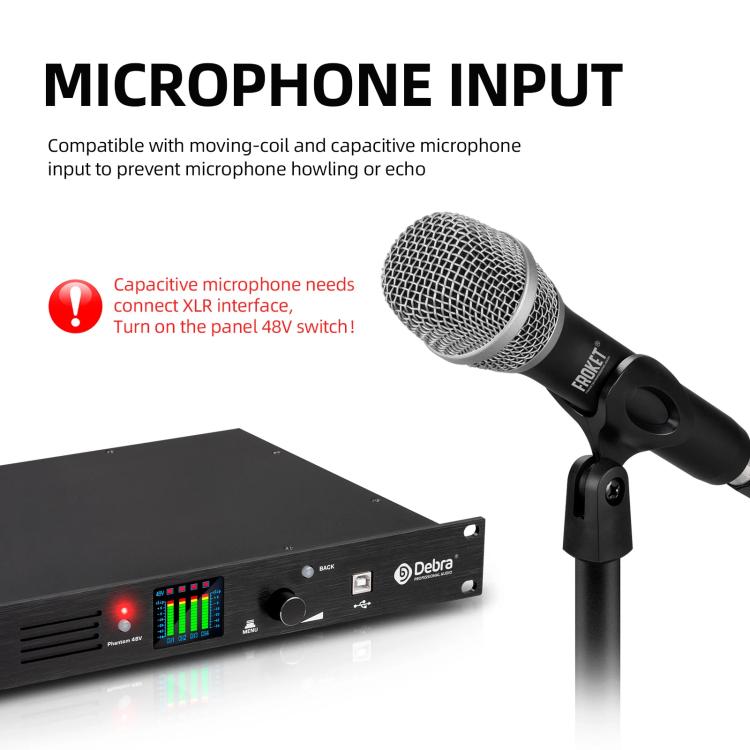 DEBRA FBX4040 DSP Feedback Suppressor Microphone Anti-howling Audio Processor(AU Plug) - Live Sound Effects Processors by DEBRA | Online Shopping UK | buy2fix