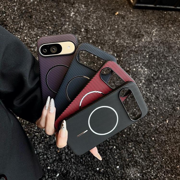 For Google Pixel 10 / 10 Pro Carbon Fiber Texture MagSafe Phone Case(Purple) - Google Cases by buy2fix | Online Shopping UK | buy2fix