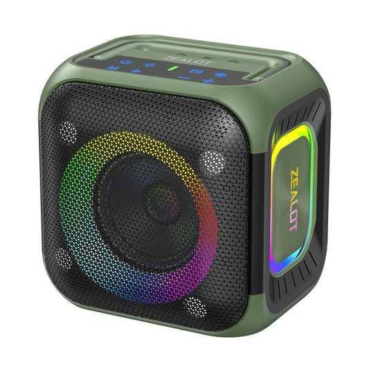 Zealot PT01 30W Portable Outdoor IPX6 RGB Stereo Bluetooth Speaker(Green) - Waterproof Speaker by ZEALOT | Online Shopping UK | buy2fix