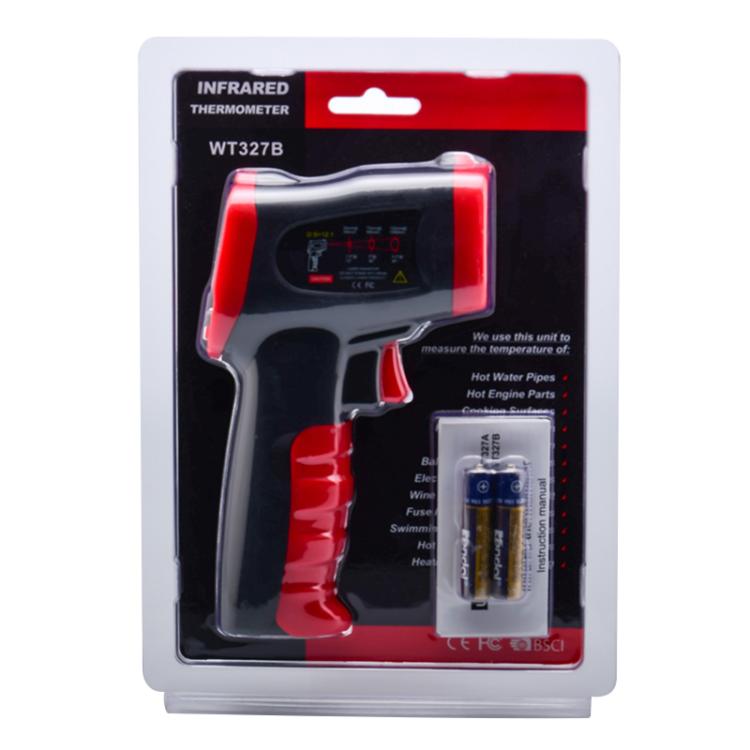 Wintact WT327B portable infrared thermometer, measuring range: -50 to 600 degrees Celsius(Black Red) - Thermostat & Thermometer by Wintact | Online Shopping UK | buy2fix
