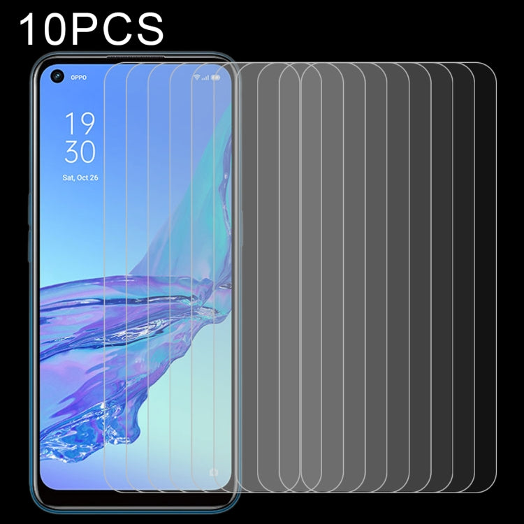 For OPPO A53 10 PCS 0.26mm 9H 2.5D Tempered Glass Film - OPPO Tempered Glass by buy2fix | Online Shopping UK | buy2fix