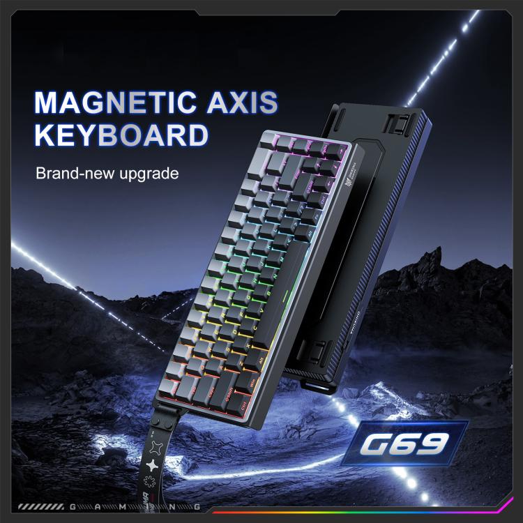 ONIKUMA G69 68 Keys RGB Lighting Wired Magnetic Axis Keyboard(Black) - Wired Keyboard by ONIKUMA | Online Shopping UK | buy2fix