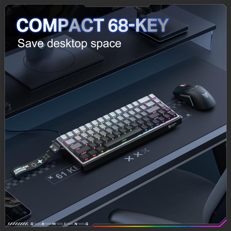 ONIKUMA G69 68 Keys RGB Lighting Wired Magnetic Axis Keyboard(Black) - Wired Keyboard by ONIKUMA | Online Shopping UK | buy2fix