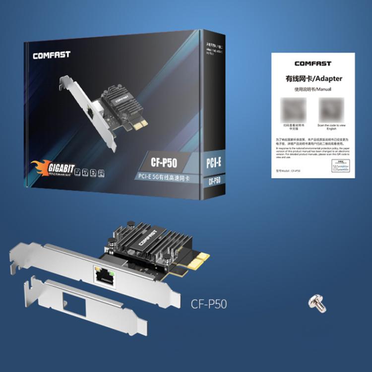 COMFAST CF-P50 Driver-free Gigabit Network Card Built-in PCI-E Ethernet LAN Adapter For Desktop Computers - Add-on Cards by COMFAST | Online Shopping UK | buy2fix