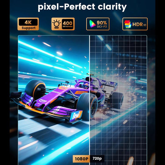 Q8 1080P 180ANSI LCD Display Smart Projector 1GB+8GB Auto Focus(UK Plug) - LED Projector by buy2fix | Online Shopping UK | buy2fix