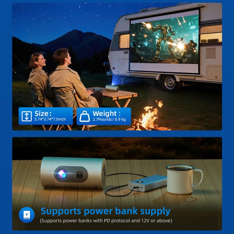 Q8 1080P 180ANSI LCD Display Smart Projector 2GB+32GB Electric Focus(UK Plug) - LED Projector by buy2fix | Online Shopping UK | buy2fix