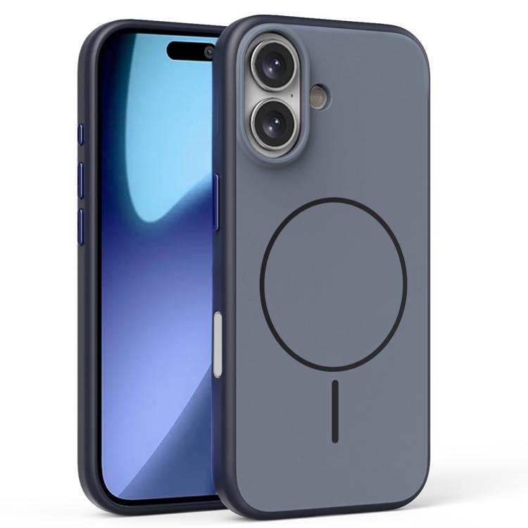 For iPhone 17 Solid Color Magnetic MagSafe Frosted Phone Case(Blue) - iPhone 17 Cases by buy2fix | Online Shopping UK | buy2fix