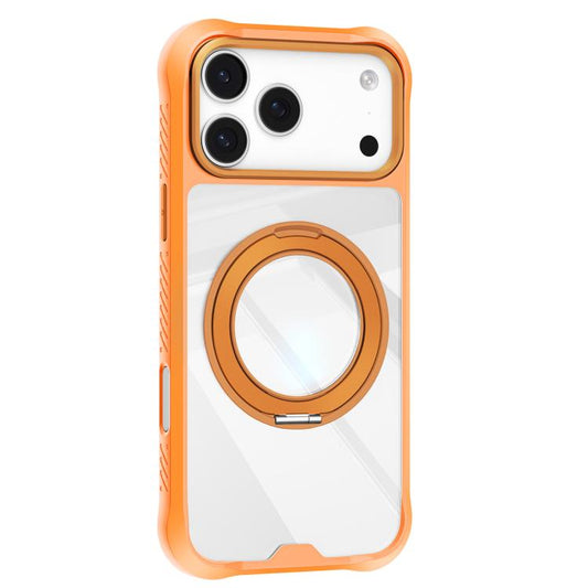 For iPhone 17 Pro Max Mutural Xuan Armor Series MagSafe Magnetic Holder Phone Case(Orange) - iPhone 17 Pro Max Cases by Mutural | Online Shopping UK | buy2fix