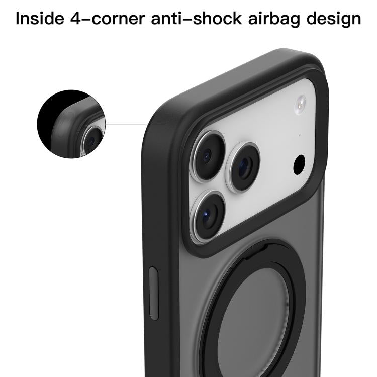 For iPhone 17 Pro Mutural Armor Series MagSafe Magnetic Holder Phone Case(Orange) - iPhone 17 Pro Cases by Mutural | Online Shopping UK | buy2fix