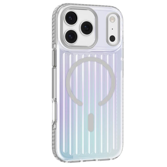 For iPhone 17 Pro Max Mutural Luggage Rainbow MagSafe Phone Case(Silver) - iPhone 17 Pro Max Cases by Mutural | Online Shopping UK | buy2fix