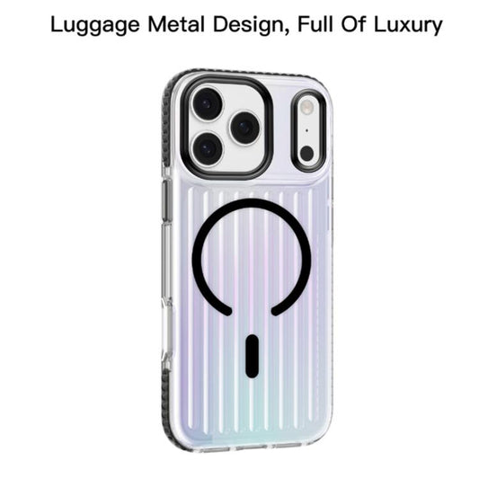 For iPhone 17 Pro Max Mutural Luggage Rainbow MagSafe Phone Case(Silver) - iPhone 17 Pro Max Cases by Mutural | Online Shopping UK | buy2fix