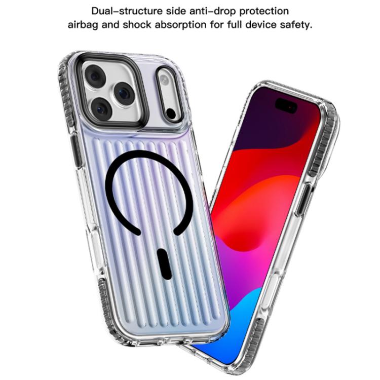 For iPhone 17 Pro Mutural Luggage Rainbow MagSafe Phone Case(Dark Blue) - iPhone 17 Pro Cases by Mutural | Online Shopping UK | buy2fix