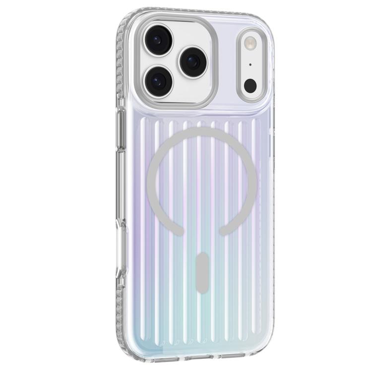 For iPhone 17 Pro Mutural Luggage Rainbow MagSafe Phone Case(Silver) - iPhone 17 Pro Cases by Mutural | Online Shopping UK | buy2fix