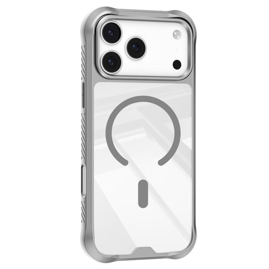 For iPhone 17 Pro Max Mutural Clear Armor Series MagSafe PC Hybrid TPU Phone Case(Light Grey) - iPhone 17 Pro Max Cases by Mutural | Online Shopping UK | buy2fix