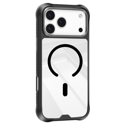 For iPhone 17 Pro Mutural Clear Armor Series MagSafe PC Hybrid TPU Phone Case(Black) - iPhone 17 Pro Cases by Mutural | Online Shopping UK | buy2fix