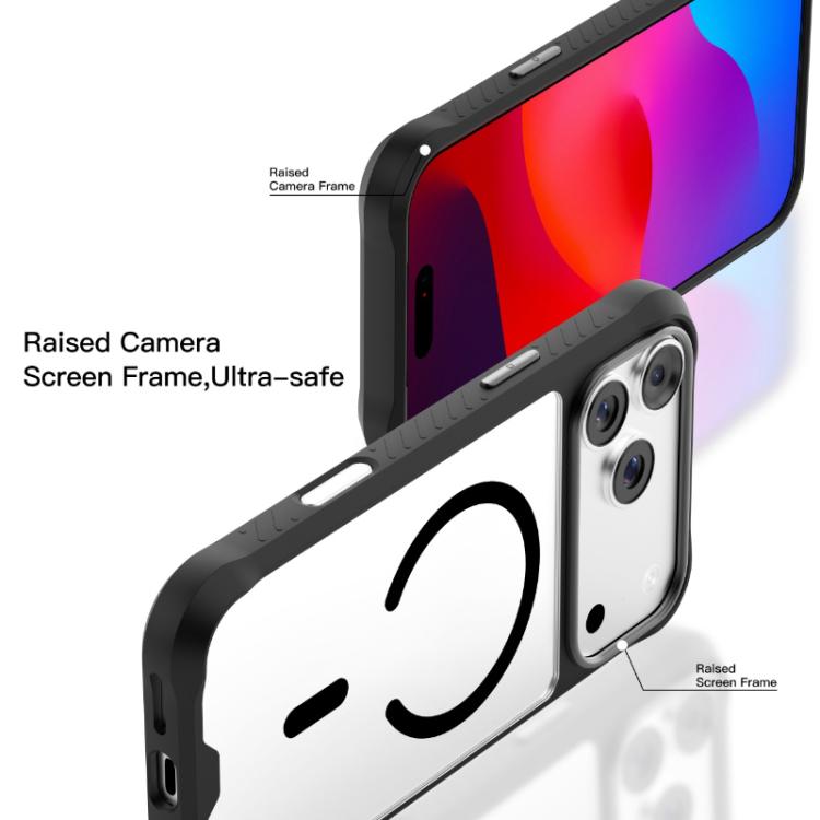 For iPhone 17 Pro Mutural Clear Armor Series MagSafe PC Hybrid TPU Phone Case(Dark Grey) - iPhone 17 Pro Cases by Mutural | Online Shopping UK | buy2fix