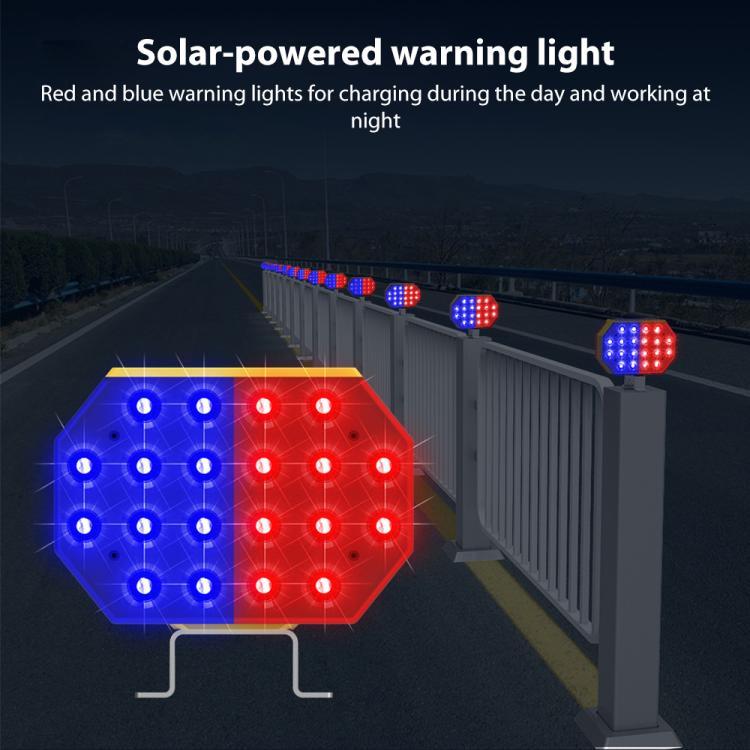 C1A Solar Double Sided LED Strobe Road Warning Light - Warning Lights by buy2fix | Online Shopping UK | buy2fix