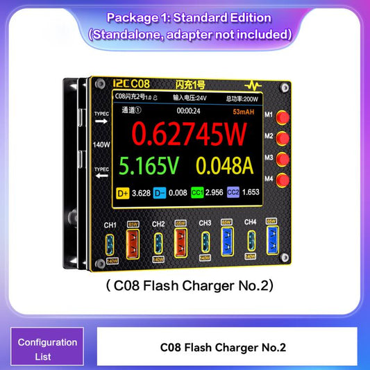 i2C C08 Flash Charger No.1 Digital Waveform Ammeter with Charge Detection / Voltage Measurement, Type:Standard edition - Test Tools by i2C | Online Shopping UK | buy2fix