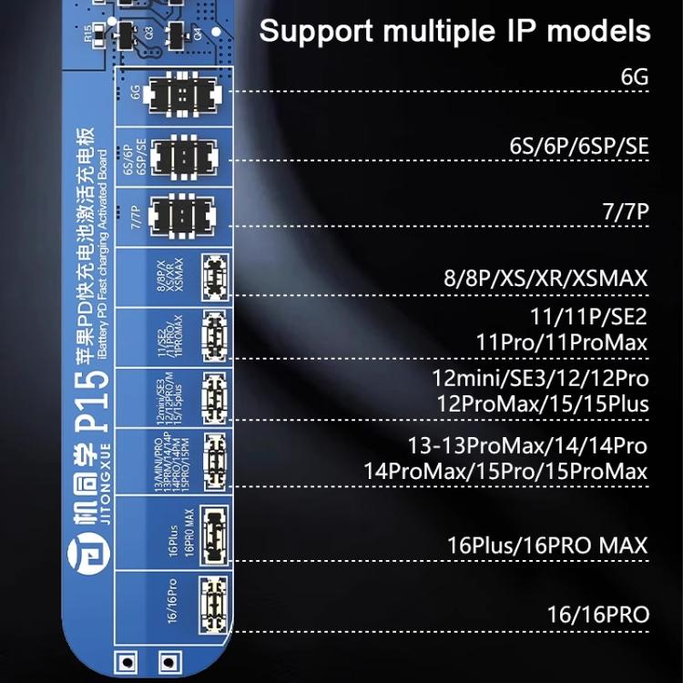 JTX P15 Disassembly-Free Battery Charging Activation Board with PD Charging for iPhone 6-16 Pro Max - Test Tools by buy2fix | Online Shopping UK | buy2fix