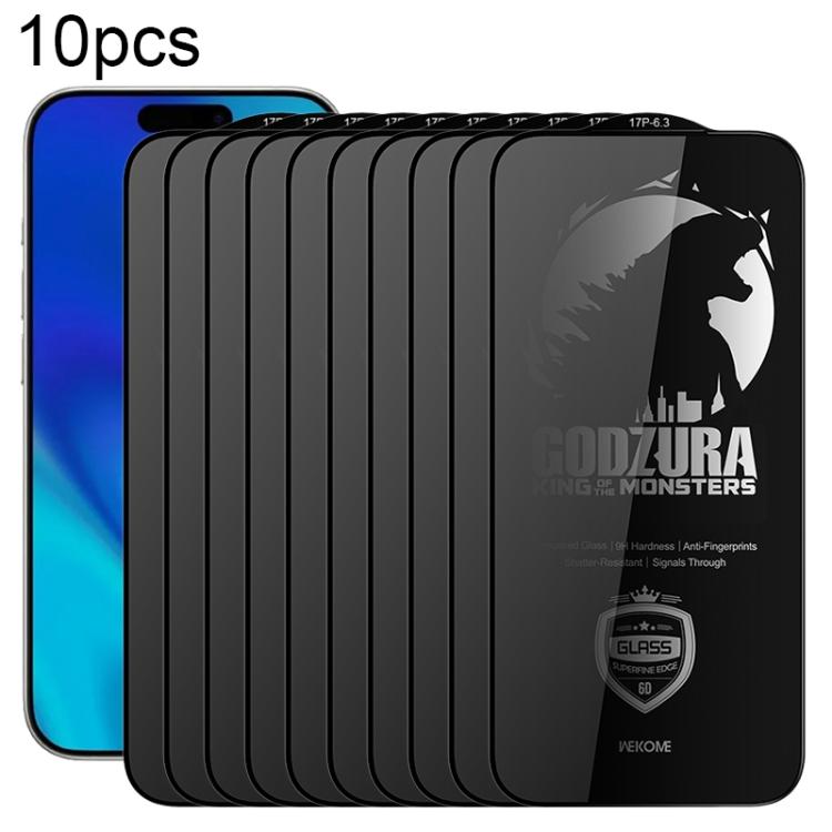For iPhone 17 Pro WK WTP-125 10pcs 6D Curved Ultra-Fine Edge Privacy Full-Screen Tempered Glass Film(Transparent) - iPhone 17 Pro Tempered Glass by WK | Online Shopping UK | buy2fix