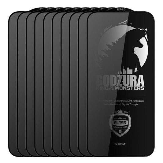 For iPhone 17 Pro WK WTP-125 10pcs 6D Curved Ultra-Fine Edge Privacy Full-Screen Tempered Glass Film(Transparent) - iPhone 17 Pro Tempered Glass by WK | Online Shopping UK | buy2fix
