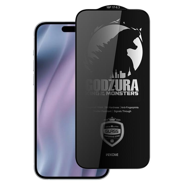 For iPhone 16 Pro / 17 WK WTP-123 6D Curved Ultra-Fine Edge Privacy Full-Screen Tempered Glass Film(Transparent) - iPhone 17 Tempered Glass by WK | Online Shopping UK | buy2fix