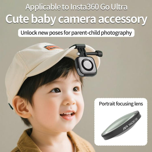 For Insta360 GO Ultra JSR LH Series 10X Macro Lens With Frame + Hat Clip - Len Accessories by JSR | Online Shopping UK | buy2fix