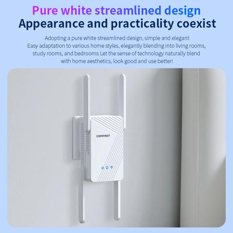 COMFAST CF-WR773BE 3570Mbps WiFi7 Signal Extender Dual Band Gigabit Wireless Repeater, Plug:US Plug(White) - Broadband Amplifiers by COMFAST | Online Shopping UK | buy2fix