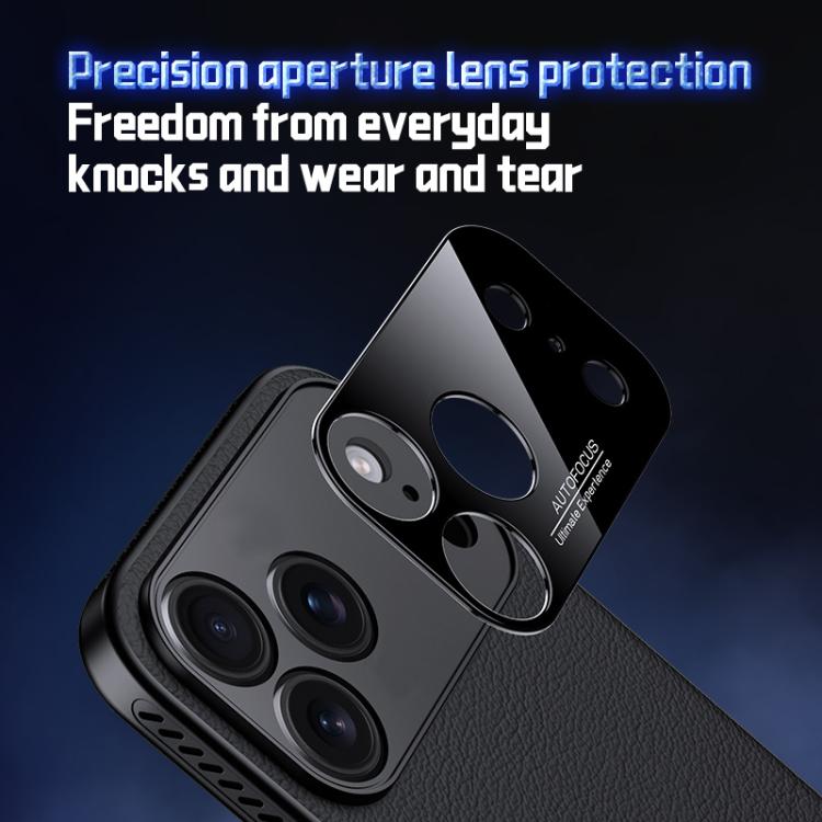 For iPhone 17 Pro Soft Armor MagSafe Cooling Plain Leather Hybrid PC Phone Case(Black) - iPhone 17 Pro Cases by buy2fix | Online Shopping UK | buy2fix