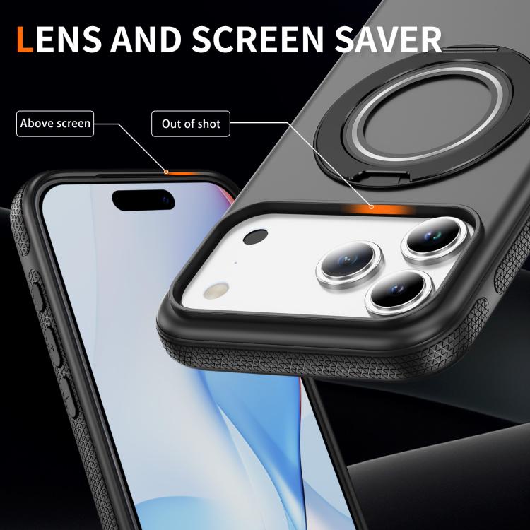 For iPhone 17 Pro Max Gear Holder C MagSafe Phone Case(Black) - iPhone 17 Pro Max Cases by buy2fix | Online Shopping UK | buy2fix