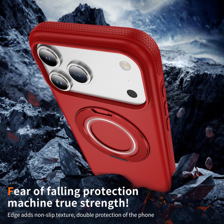 For iPhone 17 Pro Max Gear Holder C MagSafe Phone Case(Red) - iPhone 17 Pro Max Cases by buy2fix | Online Shopping UK | buy2fix