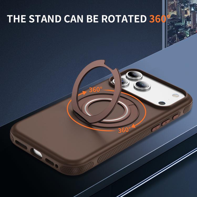 For iPhone 17 Pro Max Gear Holder C MagSafe Phone Case(Coffee) - iPhone 17 Pro Max Cases by buy2fix | Online Shopping UK | buy2fix