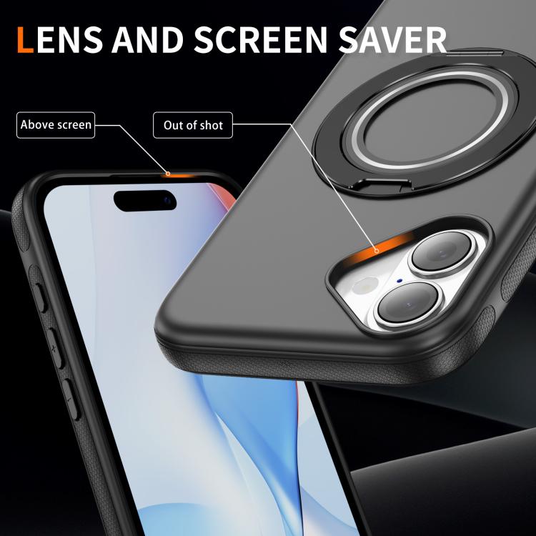 For iPhone 17 Gear Holder C MagSafe Phone Case(Black) - iPhone 17 Cases by buy2fix | Online Shopping UK | buy2fix