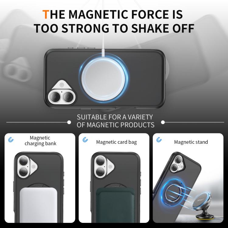 For iPhone 17 Gear Holder C MagSafe Phone Case(Black) - iPhone 17 Cases by buy2fix | Online Shopping UK | buy2fix