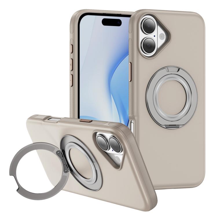 For iPhone 17 Gear Holder C MagSafe Phone Case(Beige Gray) - iPhone 17 Cases by buy2fix | Online Shopping UK | buy2fix