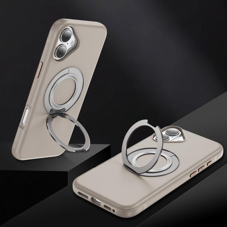 For iPhone 17 Gear Holder C MagSafe Phone Case(Beige Gray) - iPhone 17 Cases by buy2fix | Online Shopping UK | buy2fix