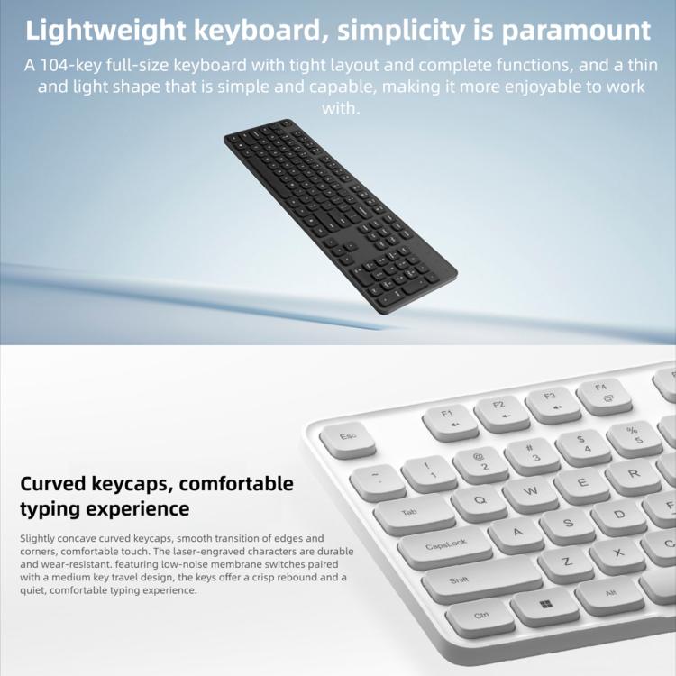 Original Xiaomi 2.4GHz Wireless Keyboard & Mouse Set 3(Black) - Wireless Keyboard by Xiaomi | Online Shopping UK | buy2fix