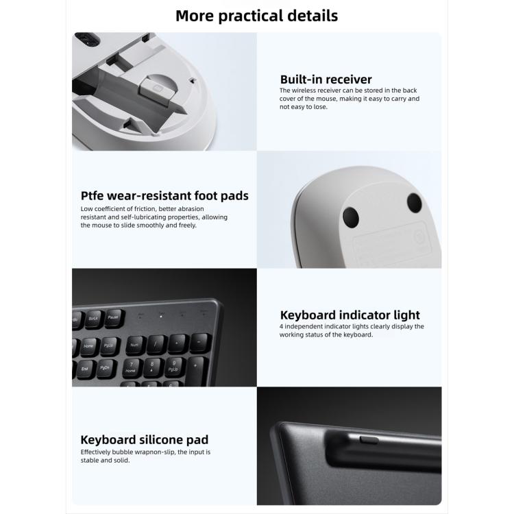 Original Xiaomi 2.4GHz Wireless Keyboard & Mouse Set 3(Black) - Wireless Keyboard by Xiaomi | Online Shopping UK | buy2fix