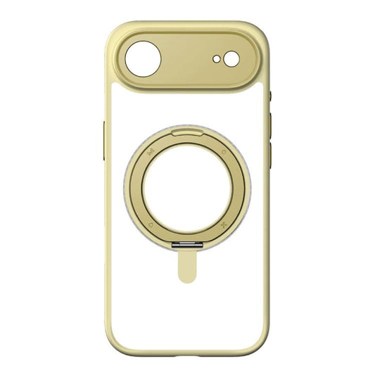 For iPhone Air MOMAX Magsafe Magnetic Metal Rotating Holder Phone Case(Yellow) - iPhone Air Cases by MOMAX | Online Shopping UK | buy2fix