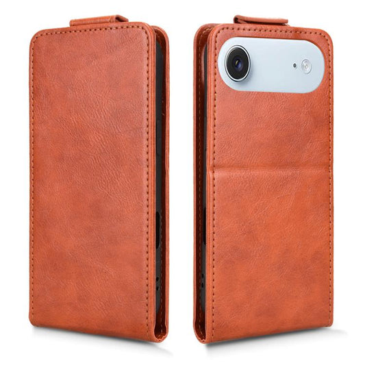 For iPhone Air Magnetic Vertical Flip Leather Phone Case with Buckle(Brown) - iPhone Air Cases by buy2fix | Online Shopping UK | buy2fix